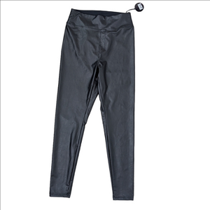 Offline Aerie Luxe Black Vegan Leather Leggings Large NWT